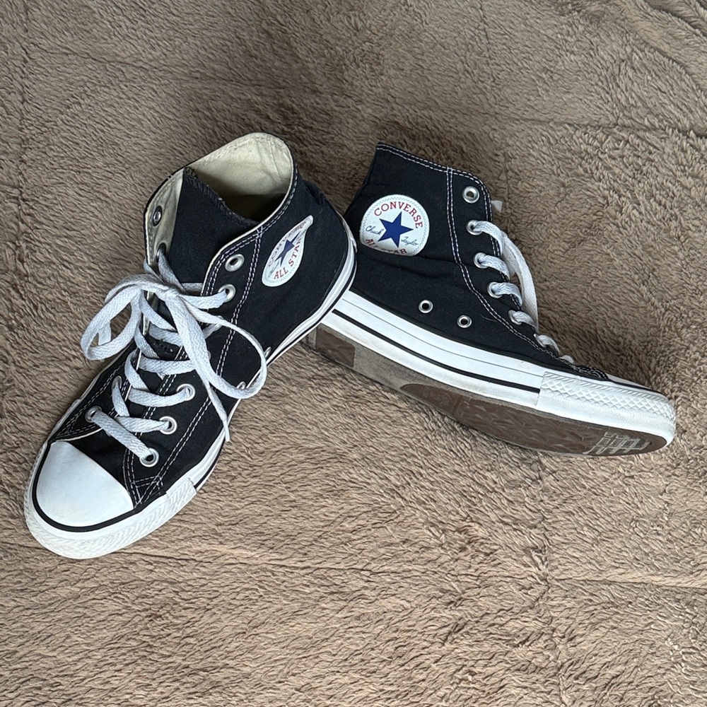 Converse Black & White High Top Sneakers